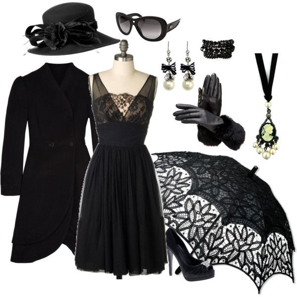 elegant funeral outfit