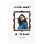Free Funeral Program Template: Antique Picture Frame