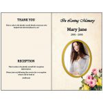 Free Funeral Program Template: Picture Frame Bouquet » Urns | Online