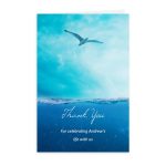 Free Funeral Thank You Card Template: Soaring Seagulls