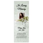 Free Memorial Bookmark Template: Floral