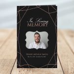 Geometric Elegance Funeral Program Template