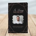Geometric Elegance Funeral Program Template (8 Pages)