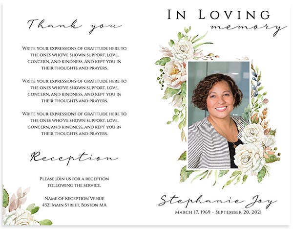 Beautiful Funeral Program Examples For Everyone Urns 2022 