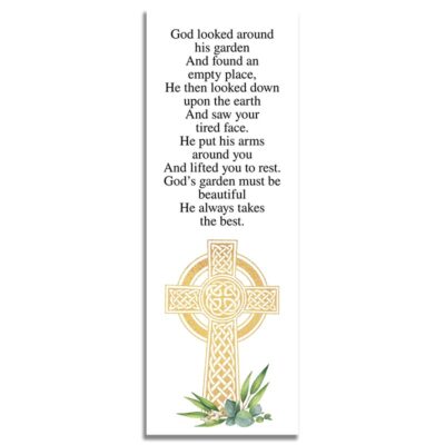 Celtic Cross Template- Back Funeral Bookmark