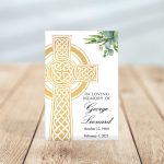 Celtic Cross Funeral Prayer Card