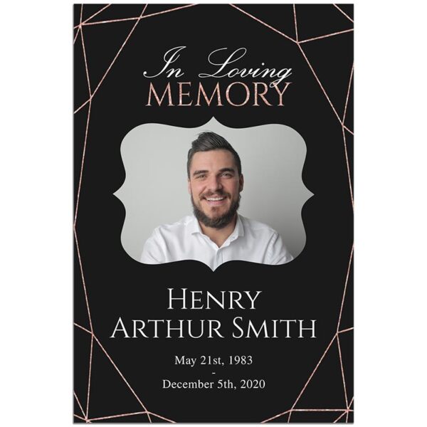 Geometric Elegance- Funeral Welcome Sign Template