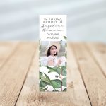 Timeless Green Funeral Bookmark