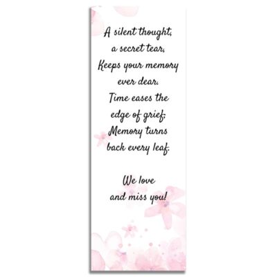 Pink Watercolors- Back Bookmark Template