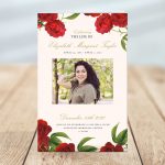 Vintage Rose Funeral Program Template (8 Pages)