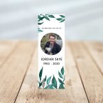 Greenery Funeral Bookmark