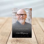 Portrait Photo Funeral Prayer Card