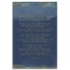 Back Side of Funeral Prayer Card Template: Navy Gold