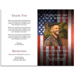 Patriotic Military Veteran Funeral Program Template (8 Pages) » Urns ...