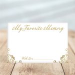 Elegant Gold Frame Funeral Memory Card (and Instructions)