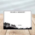 Forest Silhouette Funeral Memory Card (and Instructions)