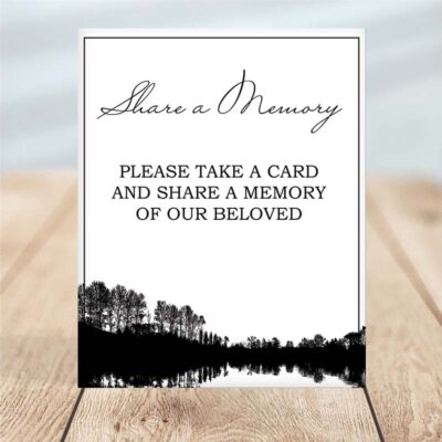 Forest Silhouette – Share a Memory Instructions Template