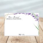 Lavender Funeral Memory Card (and Instructions) Template