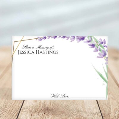 Lavender Frame – Share a Memory Card Template