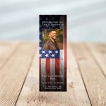 Patriotic Military Veteran Funeral Bookmark