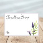 Peaceful Violet Funeral Memory Card (and Instructions)
