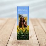 Sunflower Fields Funeral Bookmark