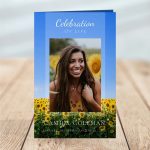 Sunflower Fields Funeral Program Template (8 Pages)