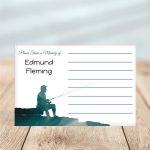Fisherman Funeral Memory Card (and Instructions) Template
