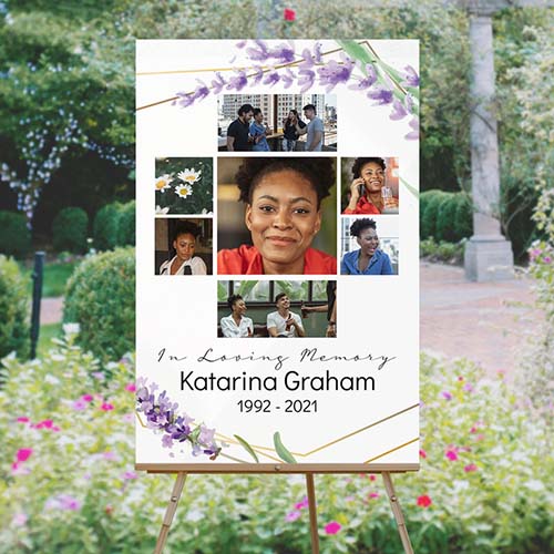Funeral Photo Collage Board, in Loving Memory Sign, Sign for Memorial,  Celebration of Life Welcome Sign, Funeral Decorations 