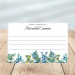 Idyllic Leaves Funeral Memory Card (and Instructions) Template