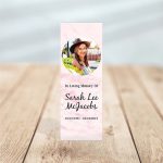 Lovely Rose Marble Funeral Bookmark