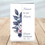 Purple & Rose Framed Funeral Program Template (8 pages)