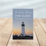 Lighthouse Funeral Prayer Card