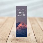 Mountain View Funeral Bookmark