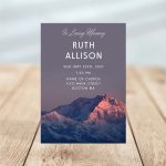 Mountain View Funeral Invitation