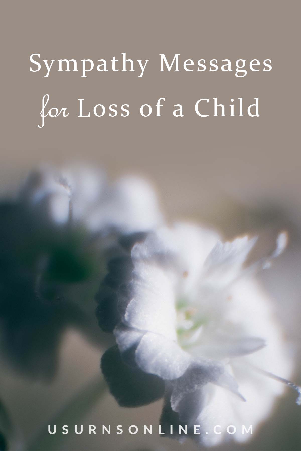 condolences messages loss of a child