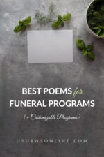 Best Poems for Funeral Programs: 50 Most Beautiful Ideas » Urns | Online