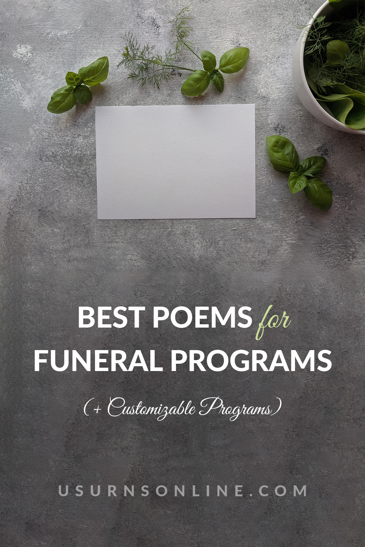 Best Poems For Funeral Programs 50 Most Beautiful Ideas Urns Online