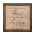 Hold You In My Heart Dragonfly Memorial Plaque Cremation Urn