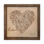 Loving Heart Floral Memorial Plaque Cremation Urn