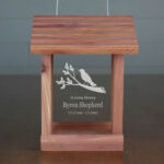 Bird on Branch Personalized Memorial Bird Feeder