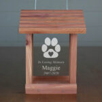 Paw Print Personalized Pet Memorial Bird Feeder