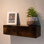 Floating Shelf Wood Cremation Urn