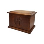 Groton Maple Celtic Cross Cremation Urn Walnut Finish