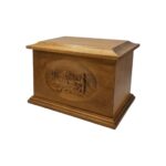 Groton Maple Fisherman Scene Cremation Urn Huguenot Finish