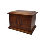 Groton Maple Cross Cremation Urn Walnut Finish