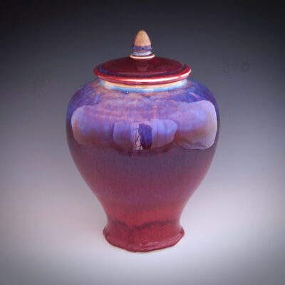 Adult Ceramic Memorial Urn "Red Merlot"