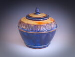 Medium Ceramic Memorial Urn "Blue Wave"