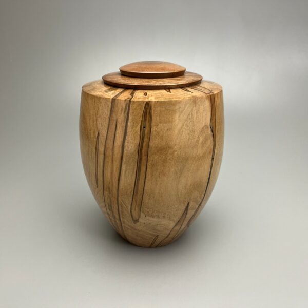 Heritage Hand Turned Wood Urn in Ambrosia Maple